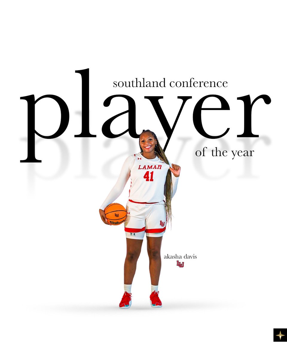 Simply unstoppable. Your 2023-24 SLC Women's Basketball Player of the Year: Akasha Davis, Lamar #EarnedEveryDay