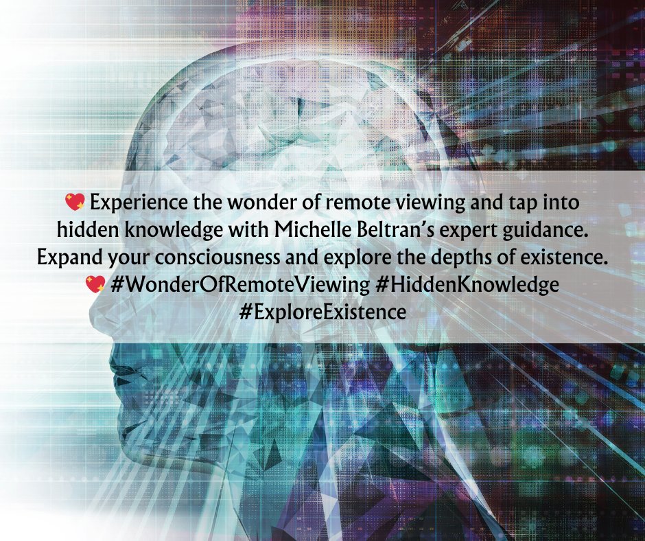FindPsychics's tweet image. 💖 Experience the wonder of remote viewing and tap into hidden knowledge with Michelle's expert guidance. Expand your consciousness and explore the depths of existence. 💖 #WonderOfRemoteViewing #HiddenKnowledge #ExploreExistence rfr.bz/t9ynlnk
