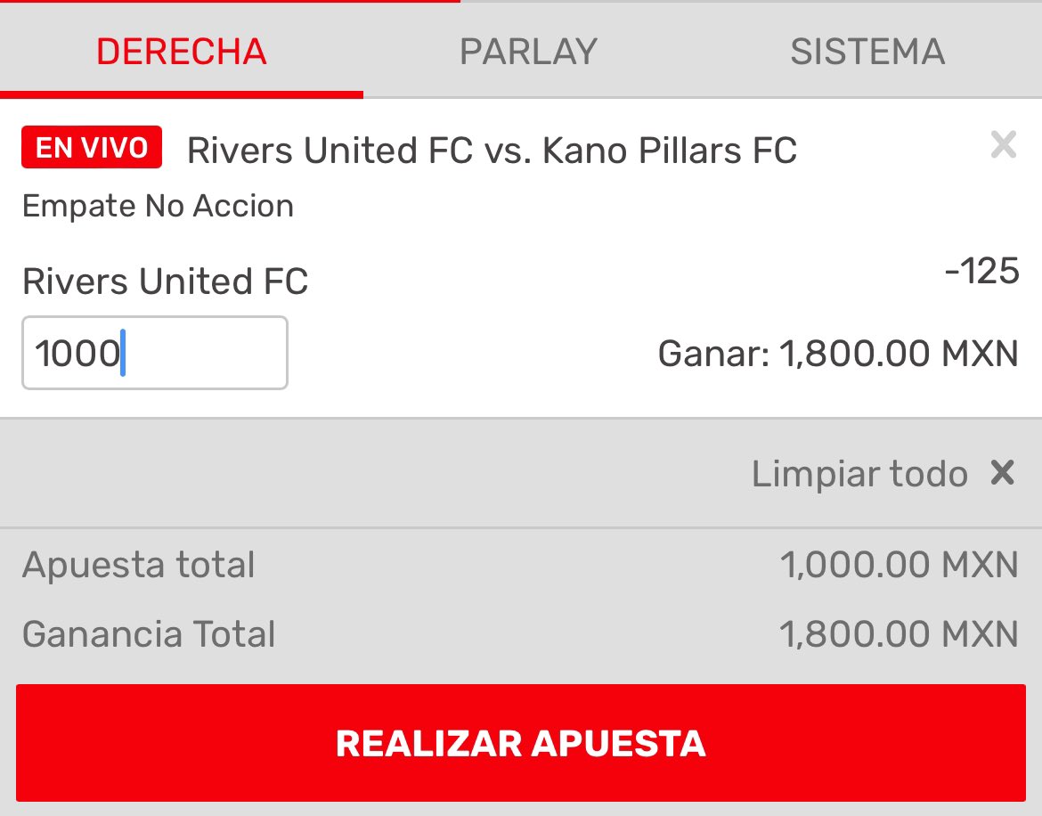 Unyuca's tweet photo. 🇳🇬| Rivers empate no acción 🚨 Live

Viajamos hasta Nigeria ✈️

Vamos con los súper locales, quien es están perdiendo 0-1.

Si empatan, se anula la apuesta. https://t.co/grmTzZ4NFG