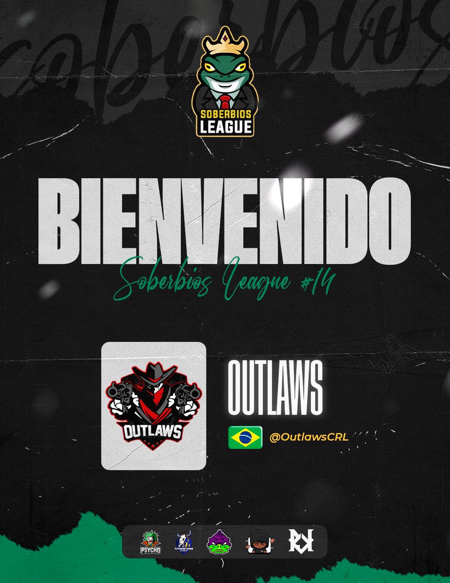 #SL14 | Presentación 🟢⚫️

Los baqueros dicen presente a ésta nueva edición con más municiones que nunca. 🔫
¡BANG BANG Prepárense! 

Bienvenidos : <a href="/OutlawsCRL/">Outlaws</a> 🇧🇷

#TodosSomosSapos 🐸 [7️⃣]