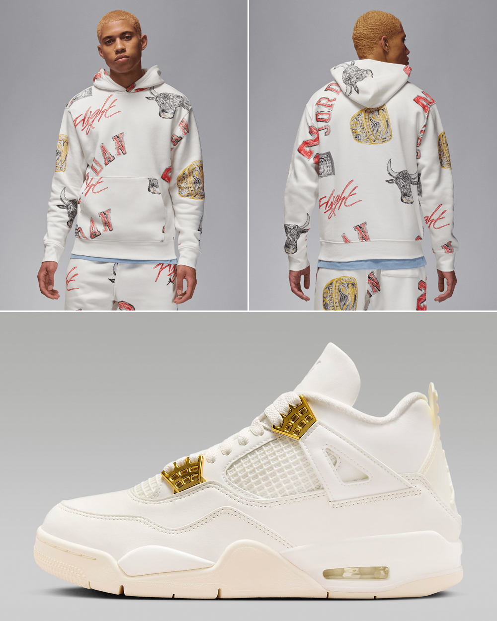 Off white jordan 4 hoodie sale