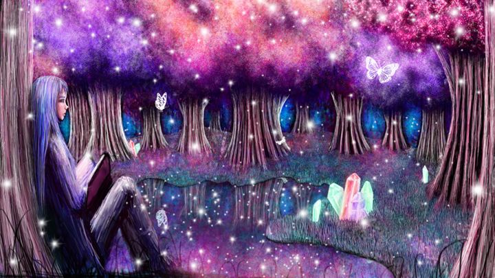 AlterIris's tweet photo. Art of the Day: "Magical Forest". Buy at: https://t.co/IircexsNa9 https://t.co/vU3IeBdQSz