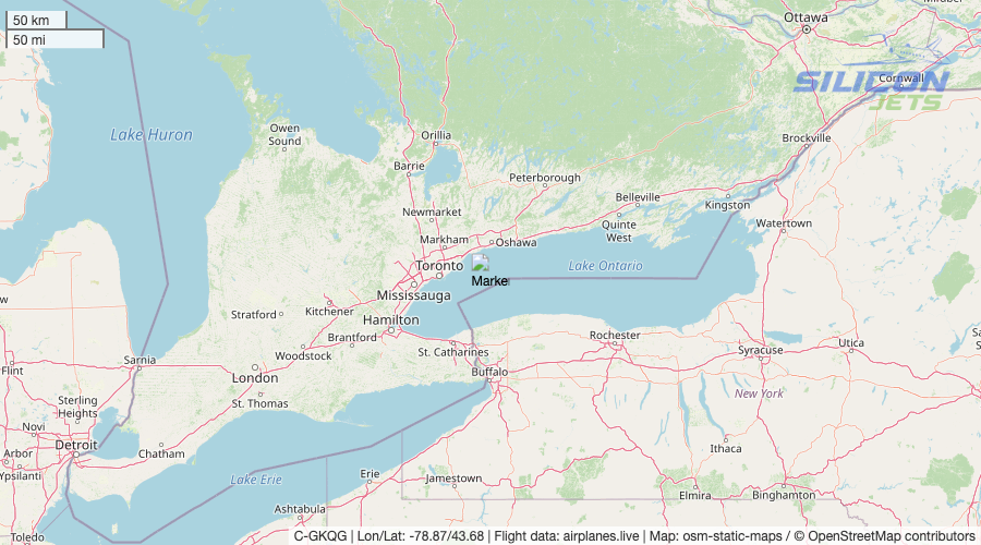 TestLumberjack's tweet image. C-GKQG (#gulfstream G650ER reportedly used by #testuser) has been detected in flight at 16:20 GMT. Track on Mastodon: lumberjacks.social/@SiliconJets.