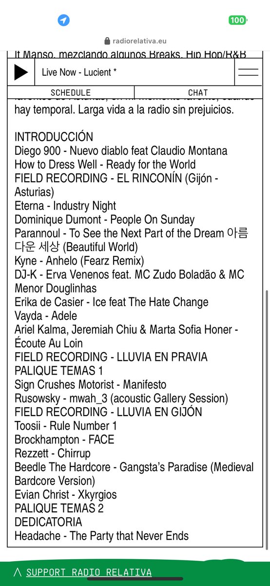 Primer programada de Take It Manso ya rulando.

radiorelativa.eu/episode/take-i…