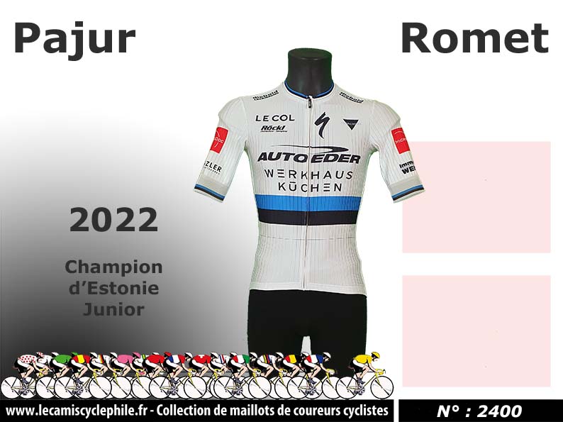 camiscyclephile's tweet photo. Maillot de @pajur_romet Champion d'Estonie Junior 2022 équipe Team Auto Eder. 
Discover my collection of 2400 jerseys on : https://t.co/Ef2ypnTyIZ https://t.co/kYfnWmttwe