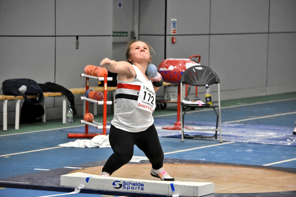 EnglandAthletic's tweet photo. Amy Thompson won the para ambulant shot with 7.50m. https://t.co/Hc2jta7di3