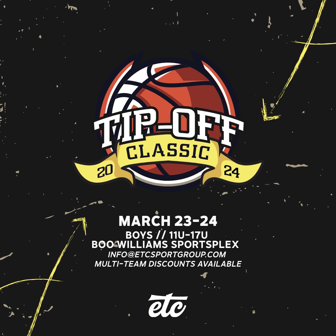 The only place to be to kick off the AAU season is the Boo Williams Sportsplex March 23-24 for our Tip-Off Classic. @ETCSportGroup ▶️Boys Divisions 11u-17u 🔥High Level Competition 📍Boo Williams Sportsplex 🎥: Videographers and Photographers on-site