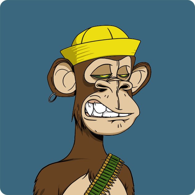 Got my first ape after 3 years in the club trading mutants <a href="/BoredApeYC/">Bored Ape Yacht Club 🍌</a>  so happy
