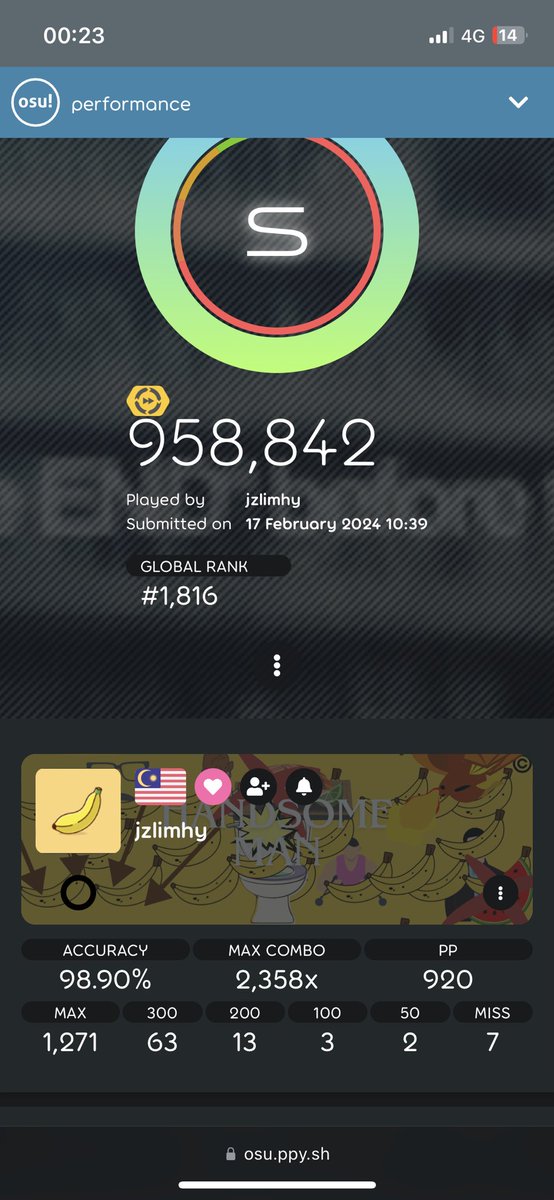 aswdafxc's tweet photo. Why is this guy still alive and farming cheated plays? We milking cheaters for osu supporter money now? 😂 https://t.co/wLQrpY3H7O