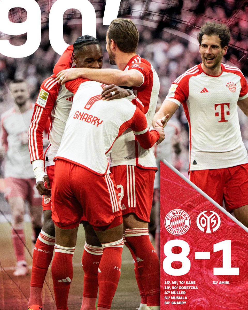 FCBayernUS's tweet photo. 8⃣ goal party at Allianz today! 🙌

#MiaSanMia #FCBM05 https://t.co/g4kOR4bxG6