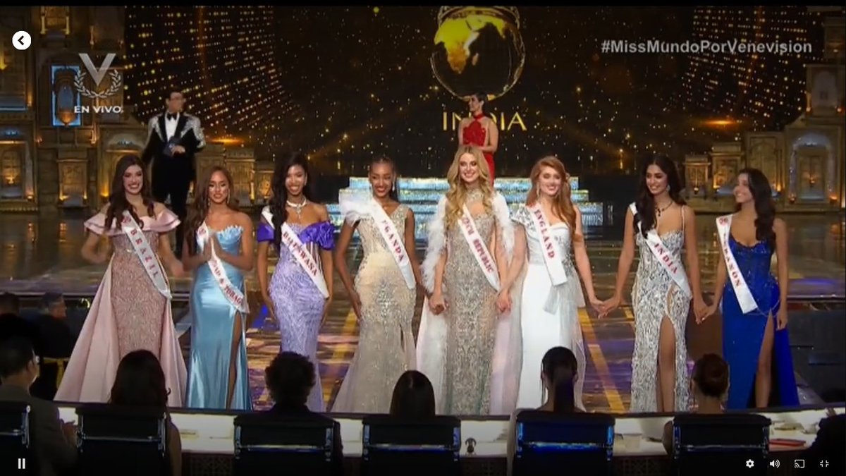 noticierovv's tweet photo. #AlMomentoNV | ¡Top 8 de las semifinalistas del #MissMundo2024!
Brasil, Trinidad y Tobago, Botswana, Uganda, República Checa, Inglaterra, India y Líbano.
#MissMundoPorVenevision https://t.co/SkdTguDnD7