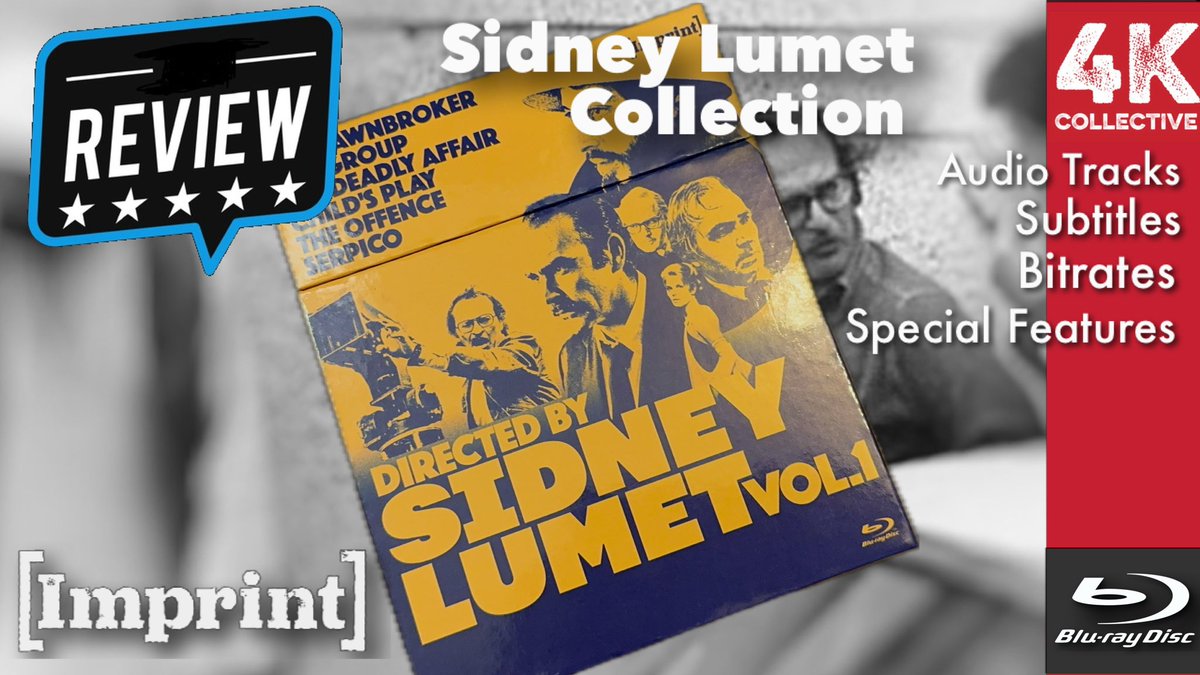 the4kCollectivE's tweet image. Imprint films brings together 6 movies from the acclaimed director, Sidney Lumet in Volume One.

Featuring The Pawnbroker, The Group, The Deadly affair, Child’s Play, The Offence (starring Sean Connery) and Serpico (starring Al Pacino). 

Also contains the feature length extra…