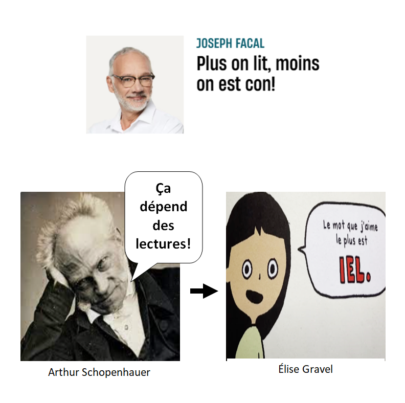 Arthur Schopenhauer corrige Joseph Facal. #ÉliseGravel #polqc