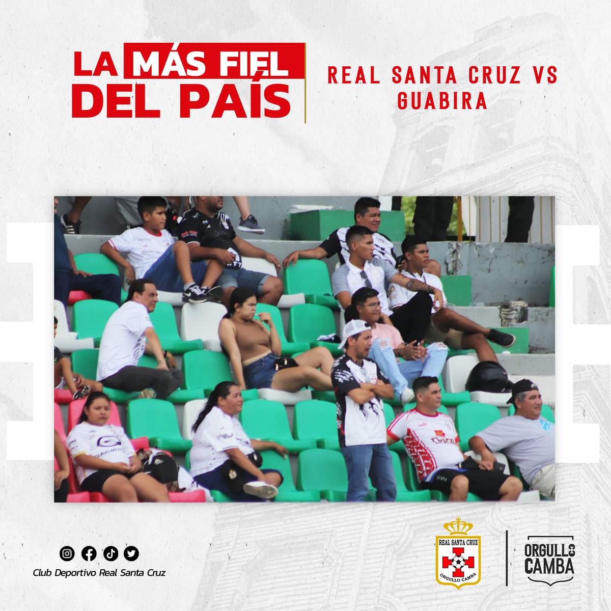 Real_Santa_Cruz's tweet photo. LA HINCHADA MÁS INCONDICIONAL DEL PAIS 🤍
¡Muchas gracias por siempre estar presente!
#OrgulloCamba https://t.co/EfP7W6krVk