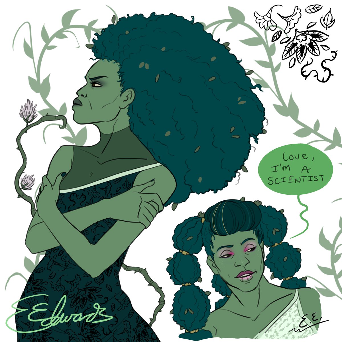 fraubbles1802's tweet photo. SOME GLORIOUS FINISHED ART (I went with a Green theme) 💚

KEEP THE ART TRAIN GOIN'
Go follow more art moots: @the_whar @unav3rage_us3r @ClownMasky @mx_autumn_ @batmantis24 https://t.co/HGAljOvLN8