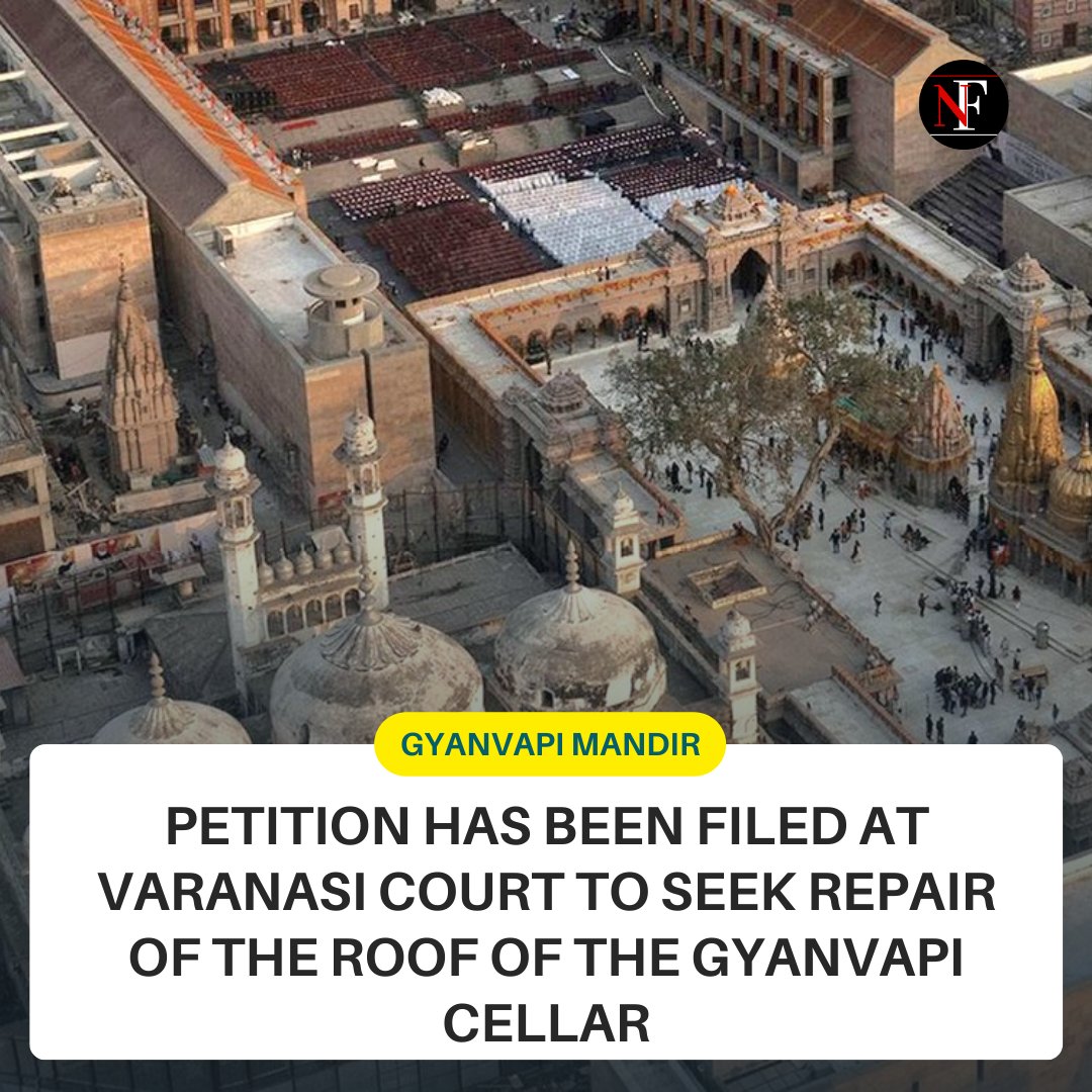 NewsFactorIndia's tweet photo. Petition has been filed at Varanasi court to seek repair of the roof of the Gyanvapi cellar.

Follow @NewsFactorIndia for exclusive updates

#ElectionCommission #LokSabhaElections2024 #ArrestElvishYadav #isupportrandomsena #IStandWithManojTomar #INDvENG #Maxtern #Kalki2898AD https://t.co/fmx5wVJgDA