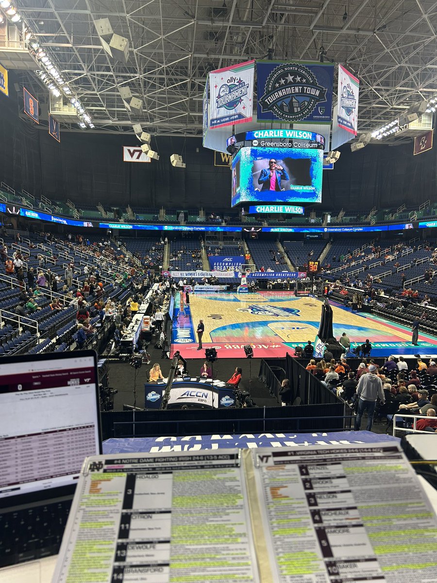 Braden Schenck (@bradenschenck) on Twitter photo 🏀 It’s semifinal Saturday from Greensboro as the top seeded <a href="/HokiesWBB/">Virginia Tech Women's Basketball</a> look to return to the ACC title game as <a href="/ndwbb/">Notre Dame Women's Basketball</a> stands in their way.
🎙️ I’ll have the call alongside <a href="/cody_wagner_/">Cody Wagner</a> for <a href="/3304Sports/">3304 Sports</a>. Winner advances to Championship Sunday tomorrow.
#VTSMA 🏀 It’s semifinal Saturday from Greensboro as the top seeded <a href="/HokiesWBB/">Virginia Tech Women's Basketball</a> look to return to the ACC title game as <a href="/ndwbb/">Notre Dame Women's Basketball</a> stands in their way.
🎙️ I’ll have the call alongside <a href="/cody_wagner_/">Cody Wagner</a> for <a href="/3304Sports/">3304 Sports</a>. Winner advances to Championship Sunday tomorrow.
#VTSMA