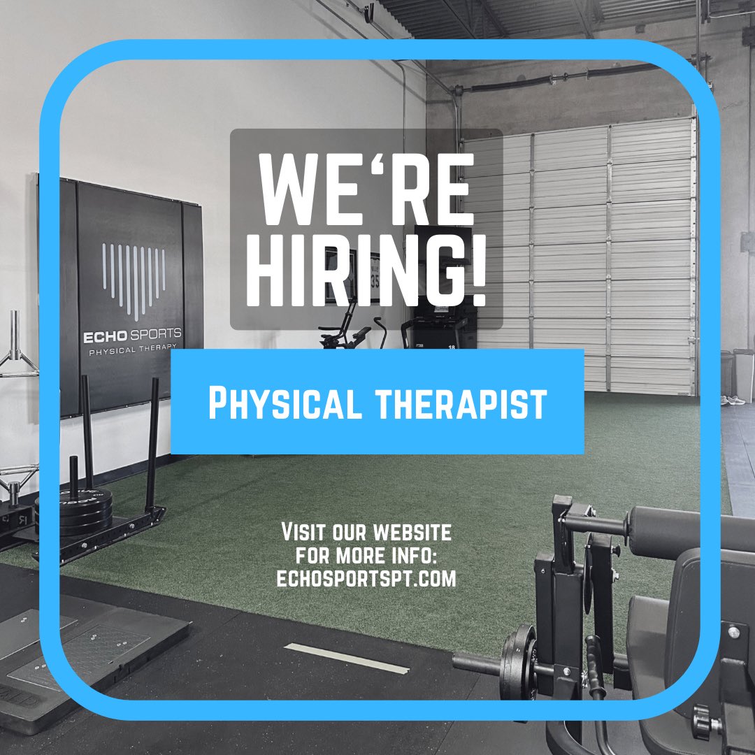 📢 Echo is Hiring! We're accepting applications for a new sports physical therapist to help grow our team. 

Follow the link in our bio for more info or to apply! 💻

#physicaltherapist #sportsphysio #edmondok #okc