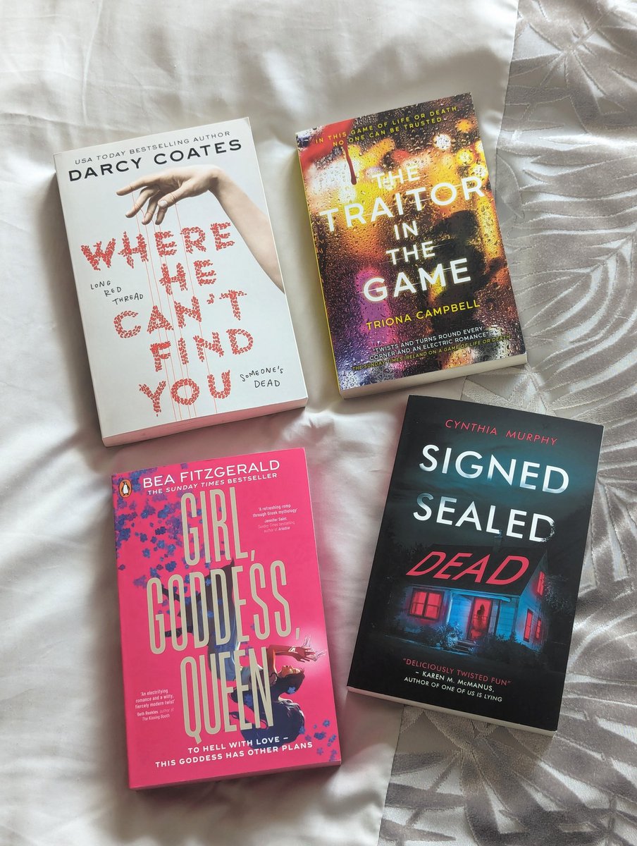 I've been book shopping and couldn't resist buying these 🤭 I've had my eye on #GirlGoddessQueen for a while and #WhereHeCantFindYou sounds so good!