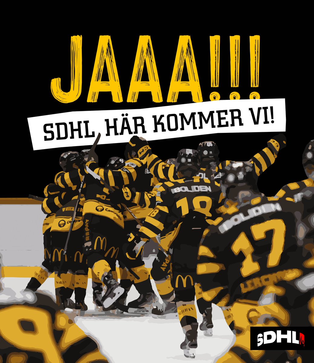 KLARA FÖR SDHL!!!!!!!! 

Efter seger med 3-1 i andra matchen mot AIK står det nu klart: Skellefteå AIK spelar i SDHL 2024/25 🖤💛