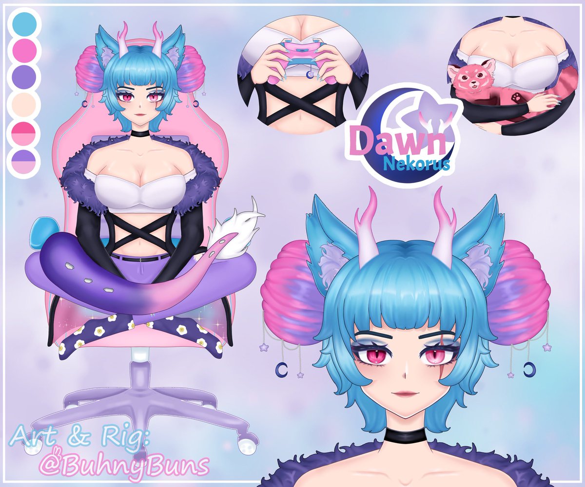 BuhnyBuns's tweet image. Now we sit 🫡
@DawnNekorus 
-
Art//rigging done :D
#Live2D #vtubercomm #vtubermodel