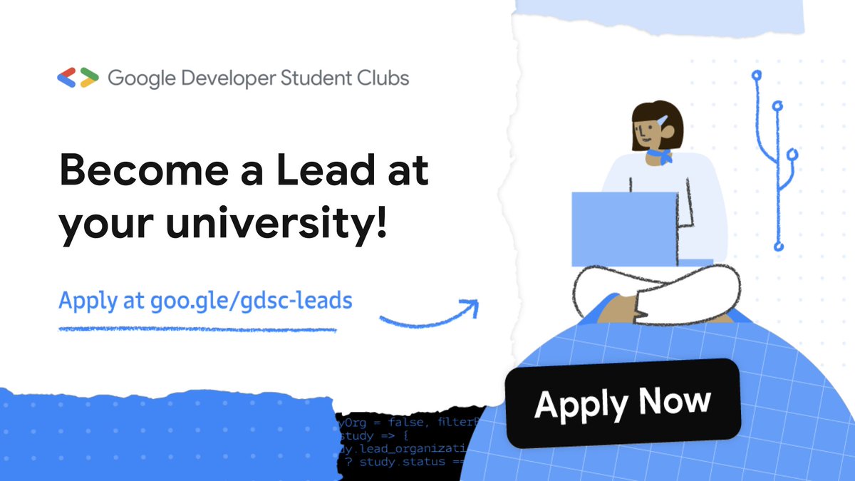 ShubhamPawar93's tweet photo. Calling all future tech leaders!🚀
Applications to become the Google #DeveloperStudentClub Lead is now OPEN!!🥳
Lead a GDSC at your campus and make a meaningful impact by building a strong community of passionate developers and tech enthusiasts!
Apply at: https://t.co/IXbOsDlk5J https://t.co/an47YG3uVP