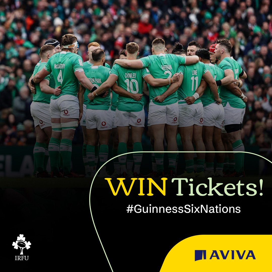 Last few days to get your name in the hat to be at @avivastadium for Ireland v Scotland! To be in with a chance of winning a pair of premium tickets, complete all questions correctly in our rugby quiz: bit.ly/3Ldc6Du☘🏉#IREvSCO #GuinnessSixNations #ItTakesAviva