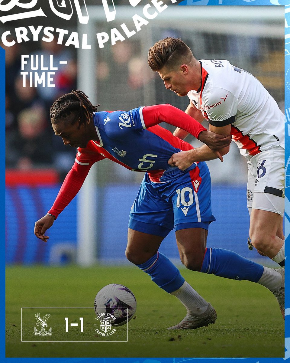 CPFC's tweet image. It finishes level.

#CPFC | #CRYLUT