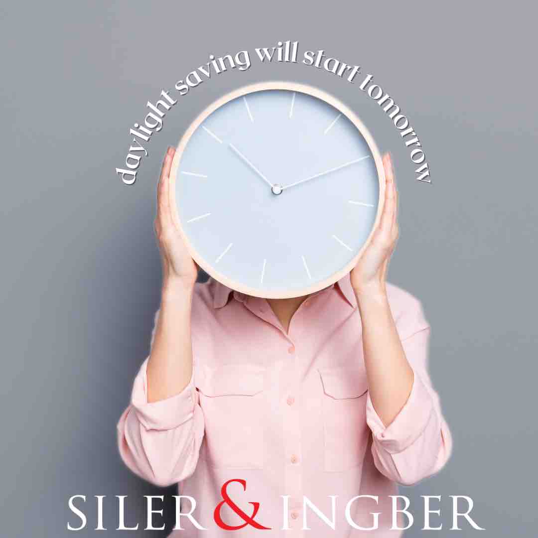 Hey everyone! Just a friendly that daylight savings time begins on March 11, 2024. Don’t forget to set your clocks forward one hour before you go to bed on Saturday night. Enjoy that extra hour of sunlight in the evenings! 

#daylightsavings #sileringber