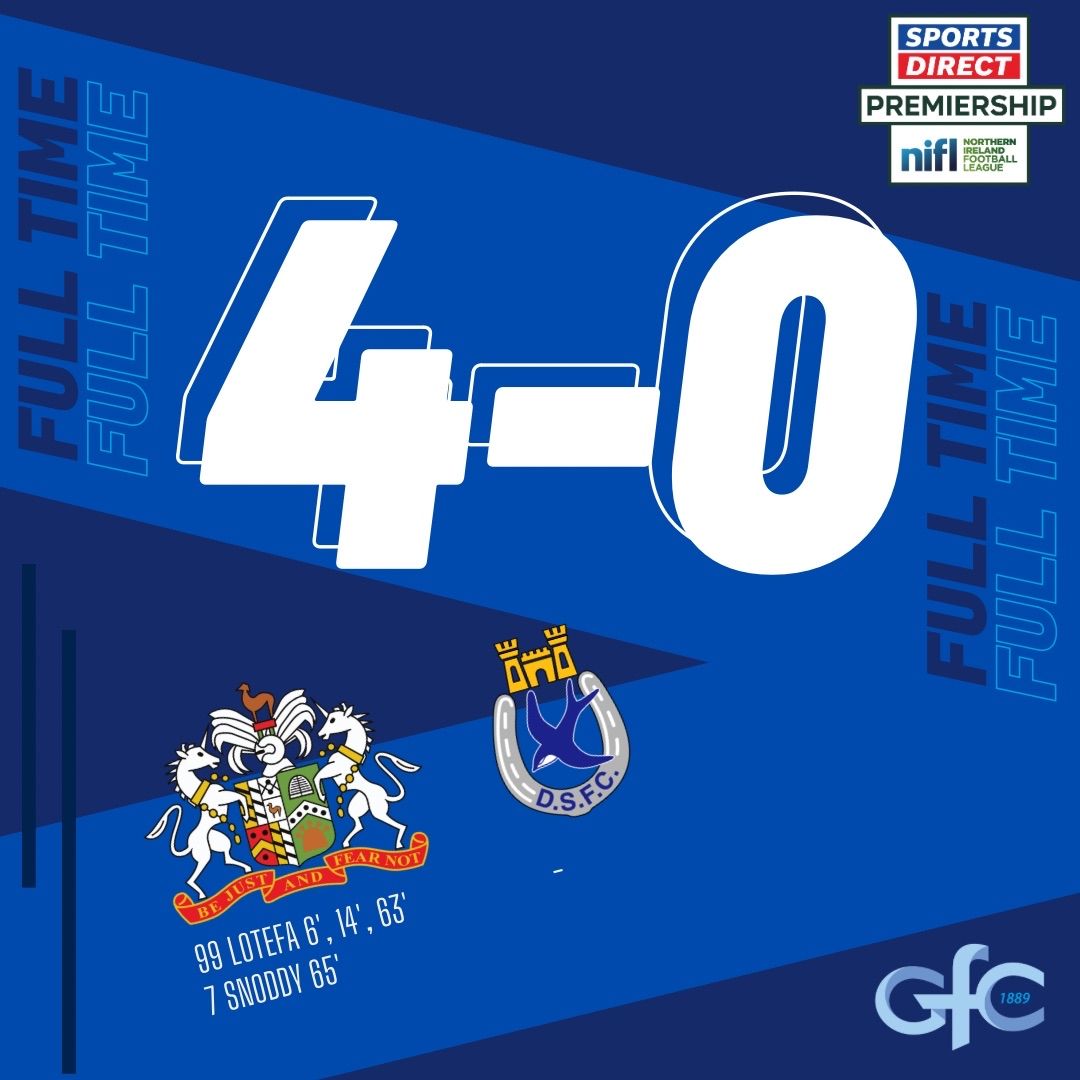 Glenavon_FC's tweet photo. ⚽️ Glenavon 4-0 Dungannon ⚽️
A hat trick by Lotefa and a fantastic 4 for Glenavon.
Safe home to all the travelling fans. 
#BJAFN #SMBAWA https://t.co/72222YP8vk