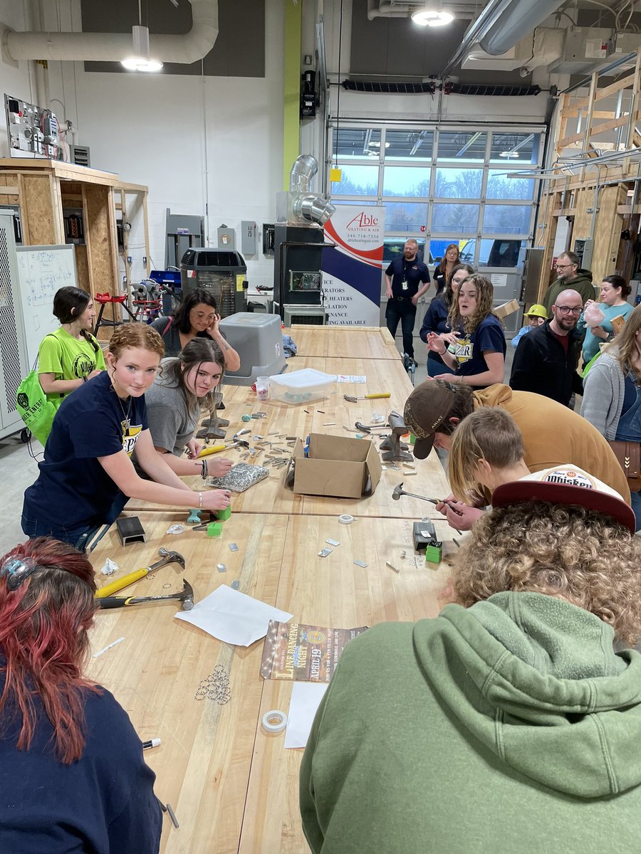 makerenergyfair's tweet photo. Have you done metal stamping yet?  Look for the Able Heating and Air signs!
#culpepermakers24 https://t.co/iXHcKI58jz