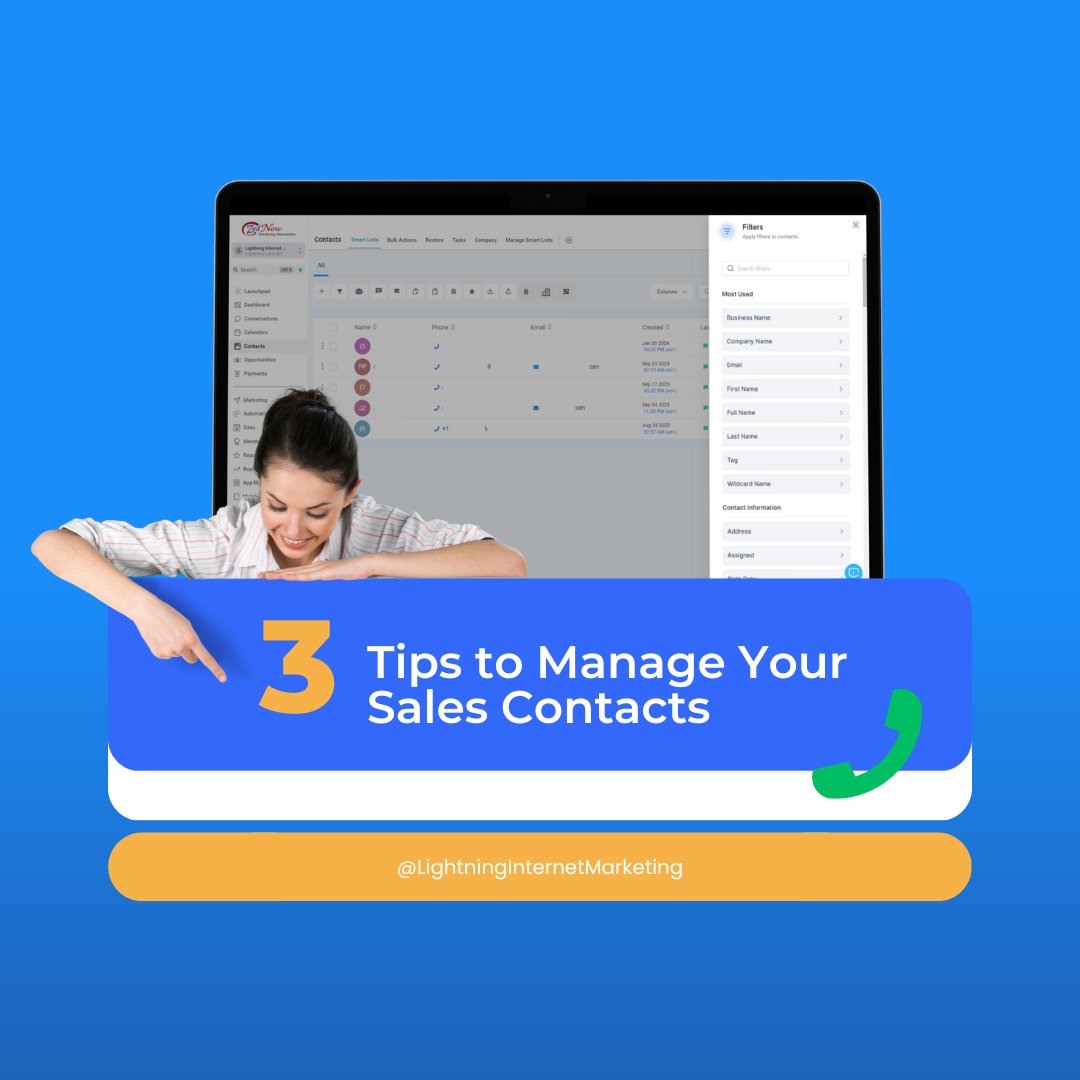 lightningim_com's tweet image. Here are 3 tips to effortlessly manage your contacts.👌🏻👌🏻👌🏻
Learn more about Smart Lists and its benefits to your online business in our latest blog post lightningim.com/digital-tools/…
#SmartLists #ContactManagement #DigitalMarketing
