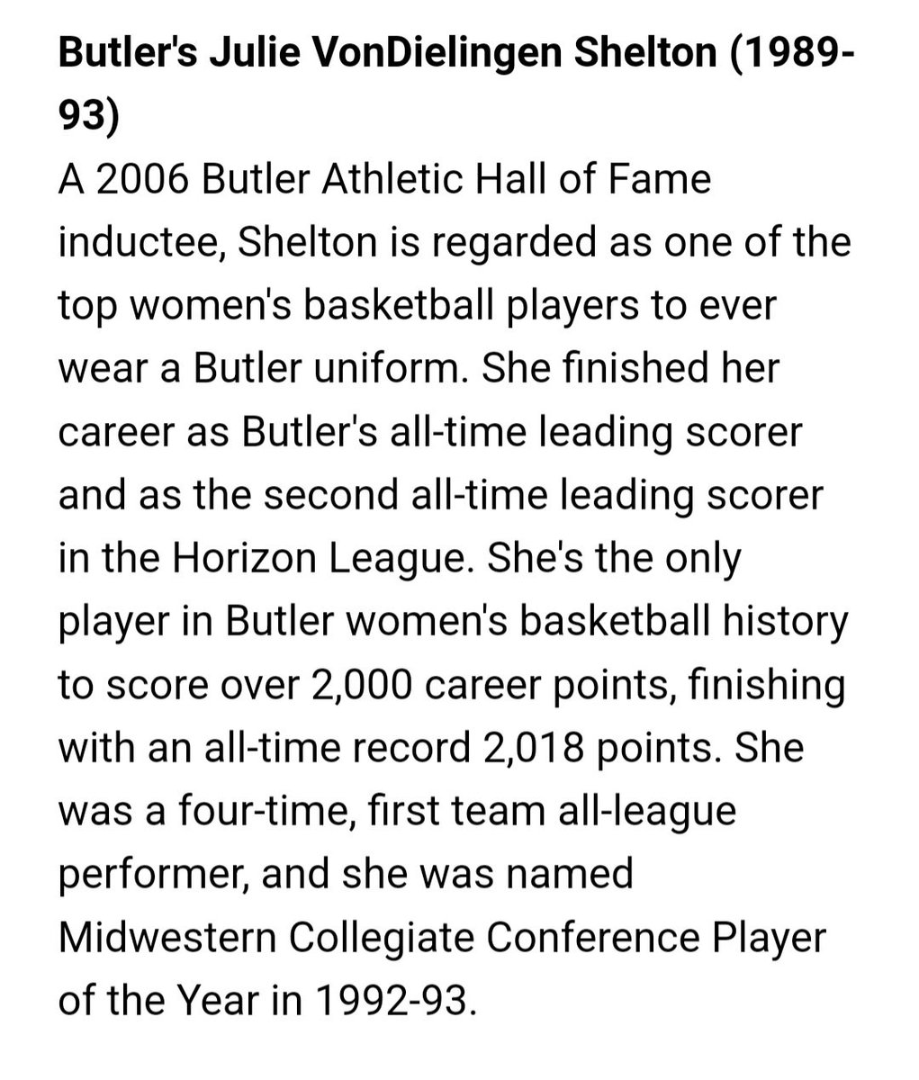 Congratulations to Coach Shelton on being recognized as a Big East Conference women's basketball Legend. 'If you look up greatness in the dictionary, it will say Michael Jordan.' ~ Elgin Baylor Hiwever, the dictionaries in Seymour, Butler, and Mt. Vernon, say Julie Shelton #GOAT