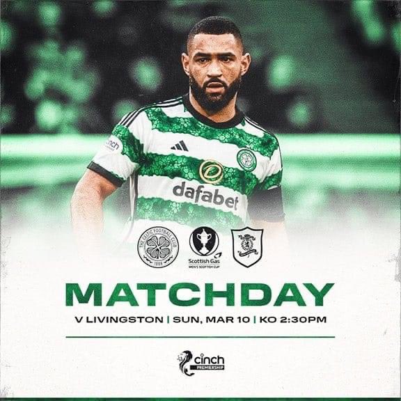 Celtic v Livingston tomorrow all details of ticket collection on club WhatsApp pages now. For people that asked season books are avactied aswell, £25 sterling revolut perfect. Details for for st johstone march 16th posted next week ☘️