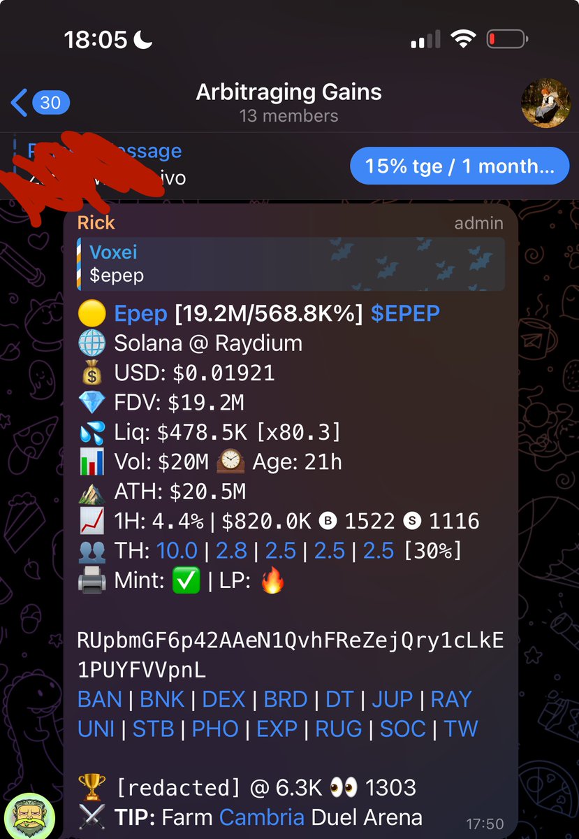 ArbitragingGain's tweet photo. $EPEP
700k -> 20.5m
Ongoing trade on Solana for a few of us, Ivo finally out of the retirement home ! https://t.co/Wxgb7NNkFV