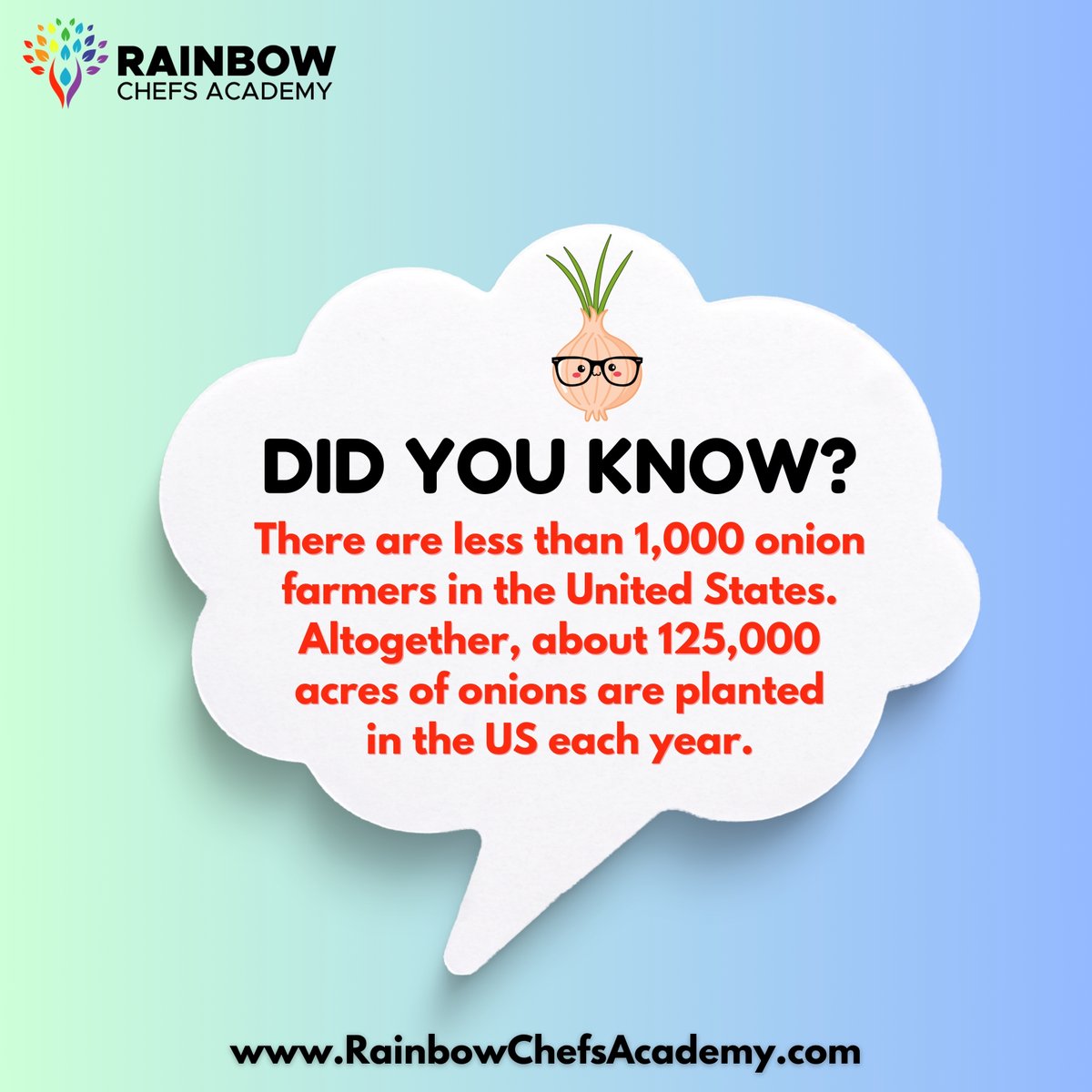 🧅 The next time you're slicing and dicing onions, remember the journey these humble bulbs take to reach your plate, and savor the delicious flavor along with the health benefits they offer! 

EDUCATE. EMPOWER. EAT. ⁣⁣⁣⁣⁣⁣⁣⁣⁣
⁣⁣
🌈 ❤️⁣⁣⁣ ⁣⁣⁣

#RainbowChefsAcademy