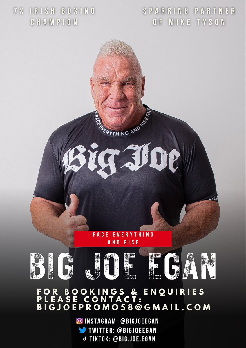 For enquiries regarding Big Joe please contact this email 🥊💚