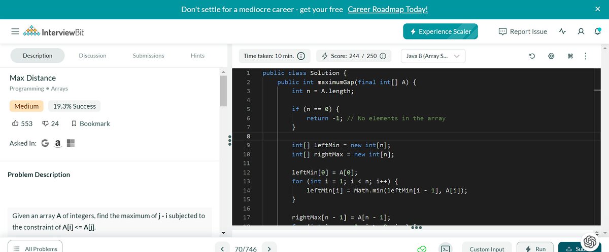 why_aksh's tweet photo. Hello everyone, I have completed #Day068 of #365DaysofCode
@scaler_official
Question -Max Distance- https://t.co/6TgYVCuzni
#scalerdiscord #codewithscaler #365daysofcodescaler #365daysofcodescaler #100DaysOfCode https://t.co/kt6nw3ILNw