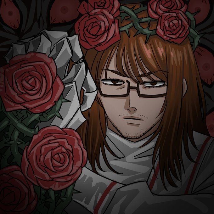 「bangs red rose」 illustration images(Latest)