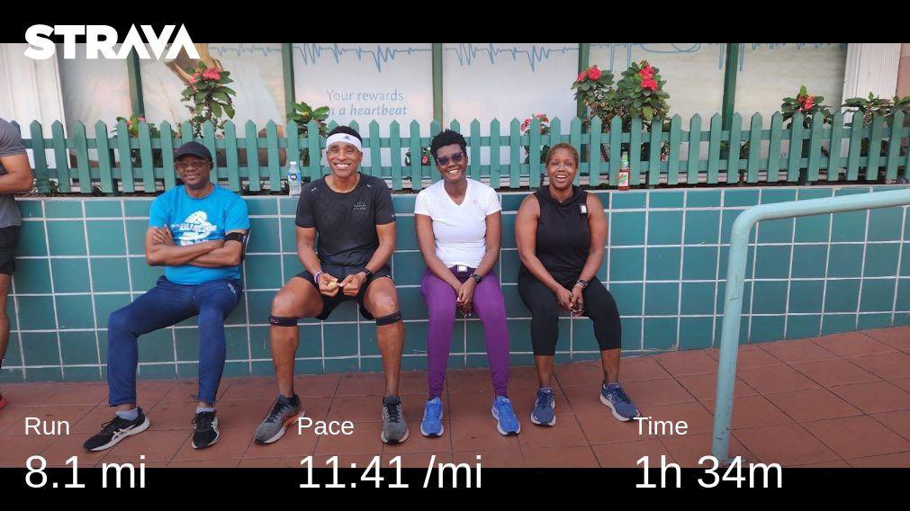 Flats! Yeah right! Nice relaxing run and reasoning with Dell Wong! Who does a wall sit challenge after a long run? Only crazy people! #werunjamaica #pacersrunning #Onelove #NeverYield