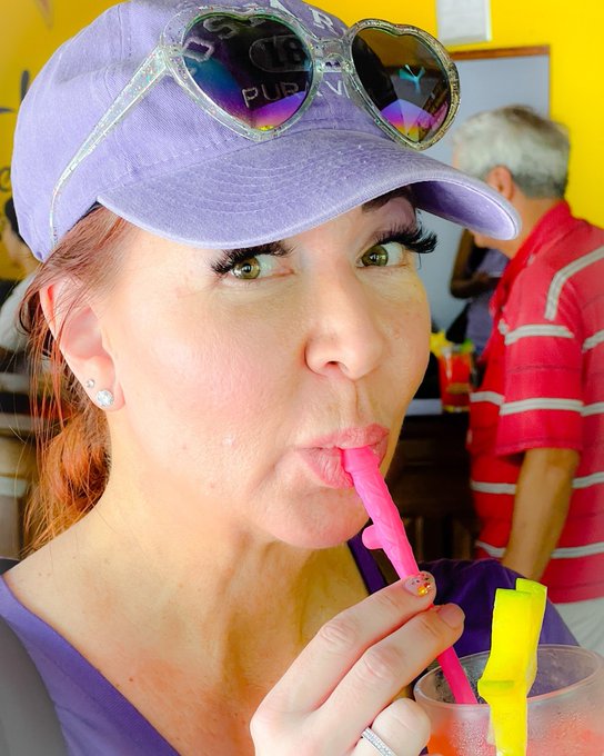Yes, this is a very unique straw... (please don't use THAT emoji to comment) I have to keep this as G-rated<a href="/tag/redheadedbeauty"class="tags"><span>#redheadedbeauty</span></a><a href="/tag/phoebeswinger"class="tags"><span>#phoebeswinger</span></a><a href="/tag/modelover50"class="tags"><span>#modelover50</span></a><a href="/tag/phoebeswingersparkles"class="tags"><span>#phoebeswingersparkles</span></a>