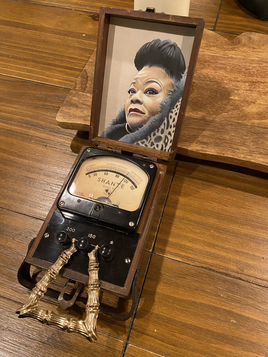 ‘Roxanne’s Revenge - Roxanne Shante Portrait Box’ - Mixed-Media in Vintage Voltmeter, by @ajkatzart - 3.9.24 In honor of her induction into the National Hip-Hop Museum, in Washington, DC - 4.4.24 @RockTheBells @hiphopgods @ImroxanneShante @MrChuckD @mADurgency