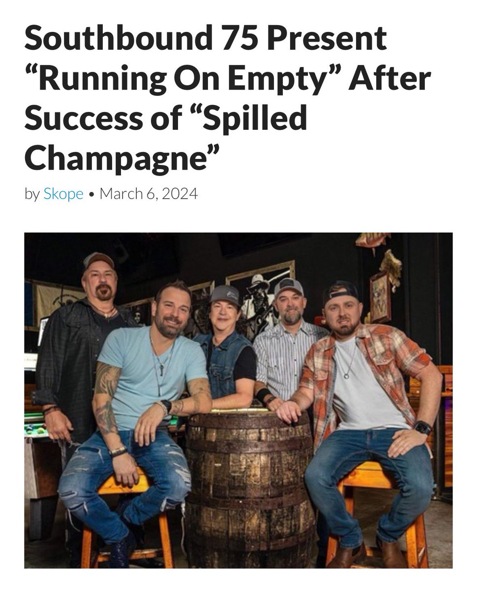 Wearesouthb's tweet photo. Shout out to @skopemag for the great article on our new single “Running On Empty”. Go check out the article in the link below!
https://t.co/D6ZIWzOQXj
.
.
.
.
#southbound75 #sb75 #countrymusic #newmusic #spotify #applemusic #nashville #florida #skopemag https://t.co/KpNjkh1Rxi