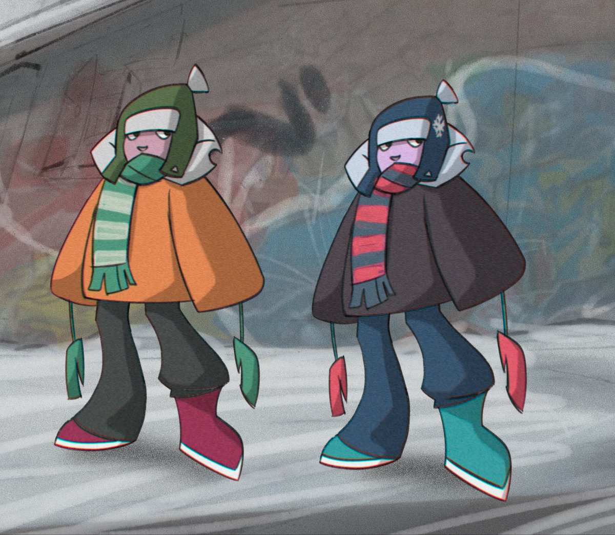 _springheeled's tweet image. some char sketches 
#originalcharacters #animation #Procreate