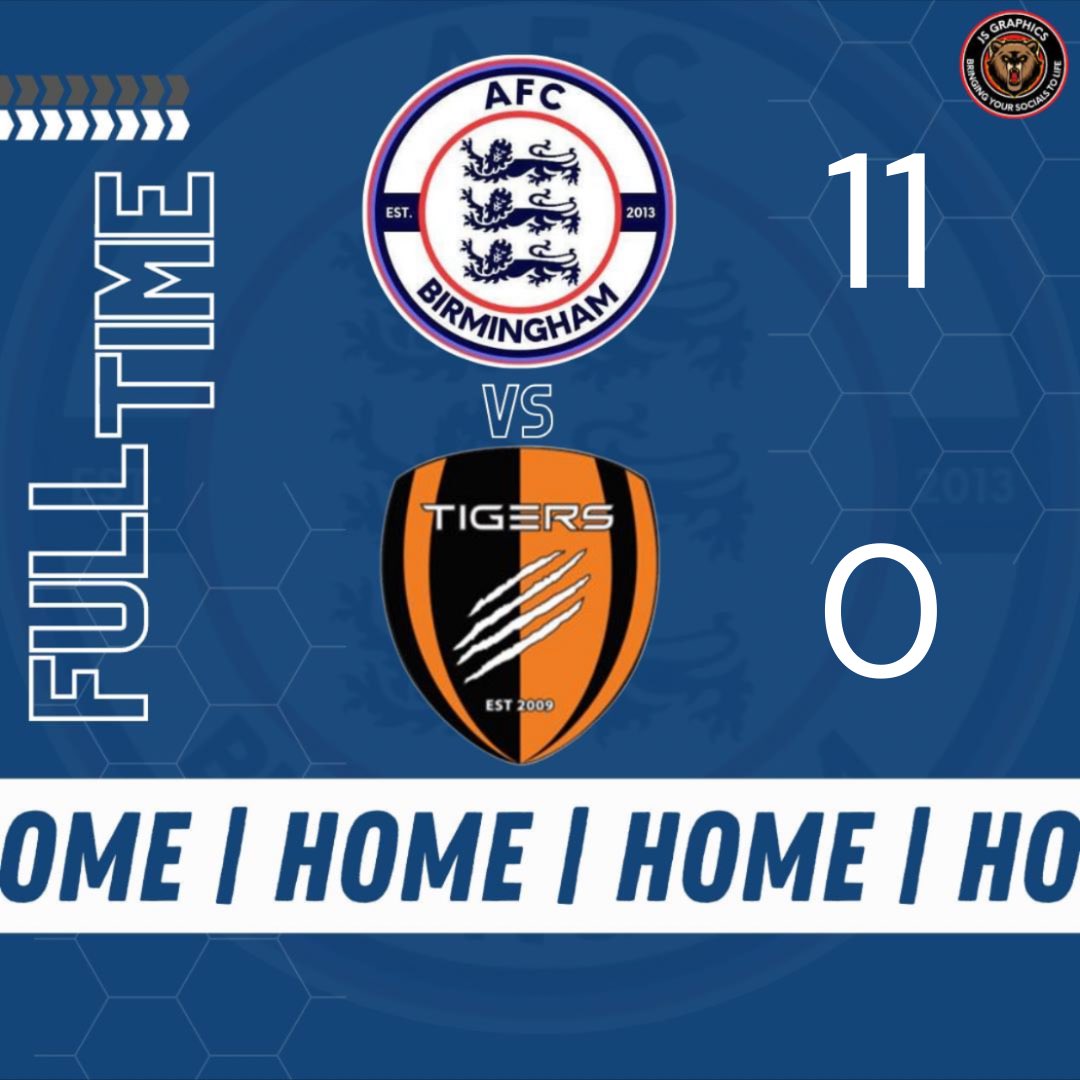 Full Time Vs <a href="/tigersmediatv/">Birmingham Tigers</a> 

Goalscorer’s 
<a href="/TheRealRFaulder/">Rahiem T Faulder</a> ⚽️⚽️⚽️
Jayden Pierre ⚽️⚽️⚽️
<a href="/Clifton_Lj/">Louis Clifton</a> ⚽️⚽️
David Emiloju ⚽️
Harley Baker ⚽️
OG ⚽️