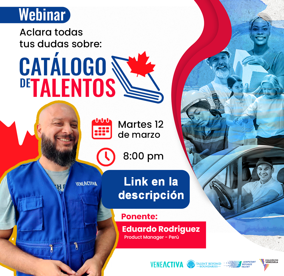 🍁 ¡Canadá busca tu talento! 🍁 Este martes 12 de marzo, no te pierdas nuestra sesión sobre el Catálogo de Talentos donde explicaremos todo lo que necesitas saber sobre el proceso de postulación. Registarte en bit.ly/49R5WTW ¡No dejes pasar esta oportunidad! 🚀