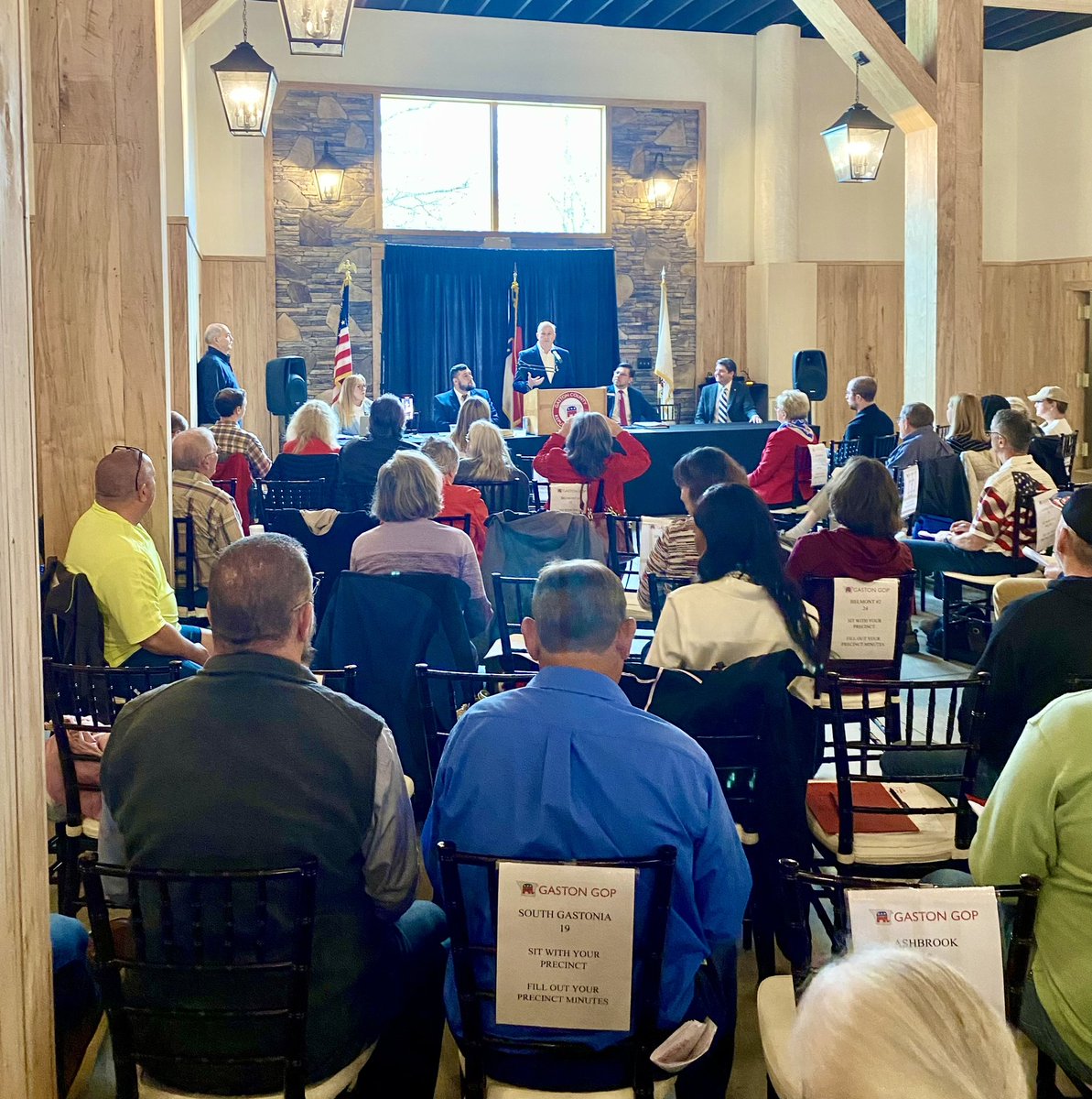 WhatleyNC's tweet photo. In my first official act as @GOP Chairman, I attended my Precinct Meeting and @GastonGOP Convention. Our Precinct and County Parties are the bedrock of the Republican Party and my political roots. https://t.co/6kkbcpcCxc