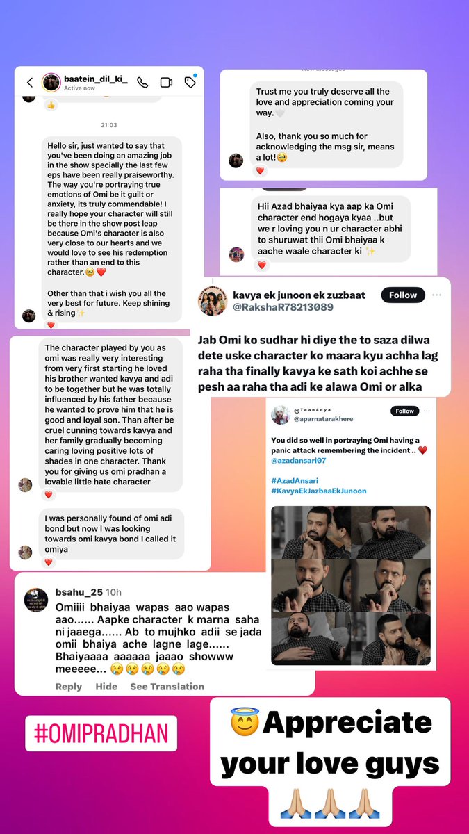 Your love means a lot guys. Appreciate 💜😇🙏🏼 #omipradhan #KavyaEkJaazbaEkJunoon