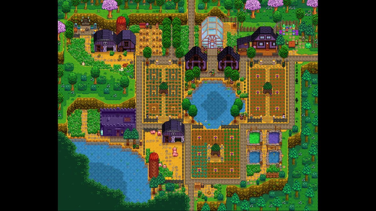 ProfessorBooom's tweet photo. Finished my monster farm layout! #StardewValley #NintendoSwitch https://t.co/I7ugRnGU5w