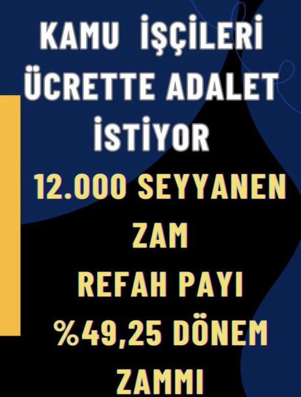 Ett_77's tweet photo. #KamuiscisiAnkarada NE İSTİYOR ⁉️

ADALET  İSTİYOR
⬇️⬇️⬇️⬇️⬇️⬇️

         2024 OCAK ve TEMMUZ
⛔️ENFLASYONUN TAMAMI + ZAM⛔️

🚩Seyyanen 12.000

🚩ENFLASYON oranı %49

🚩Her KIDEM yılına 1 YEVMİYE

🚩 İKRAMİYE  ve TEDİYE  toplamda 180 gün

🚩ABO 1999 öncesi

🚩TAYİN

@RTErdogan https://t.co/v5do2k1qdI